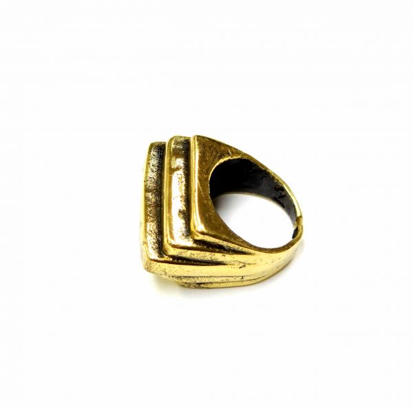 Hand Made Brass Ring Plated in Vintage Bronze - SKU# BRN-3045 - Image 4