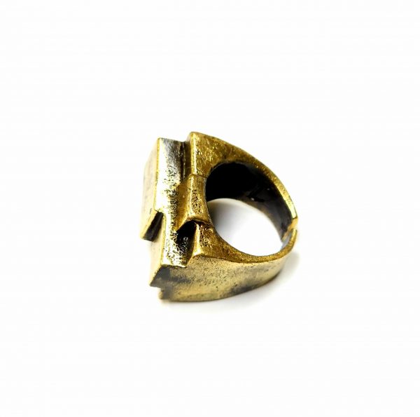 Hand Made Brass Ring Plated in Vintage Bronze - SKU# BRN-3052 - Image 3