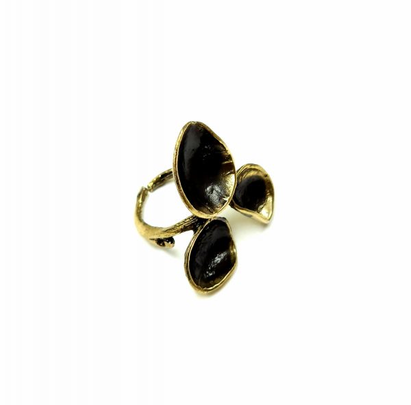 Hand Made Brass Ring Plated in Vintage Bronze - SKU# BRN-3053 - Image 2