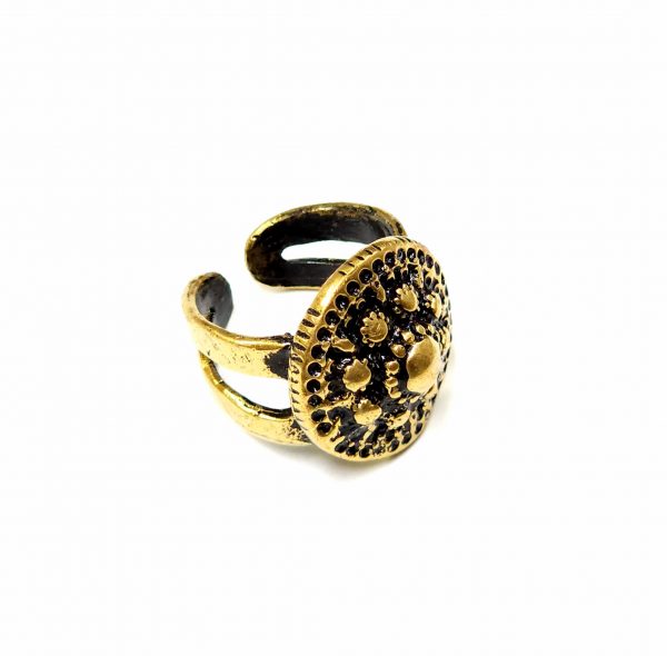 Hand Made Brass Ring Plated in Vintage Bronze - SKU# BRN-3054 - Image 2