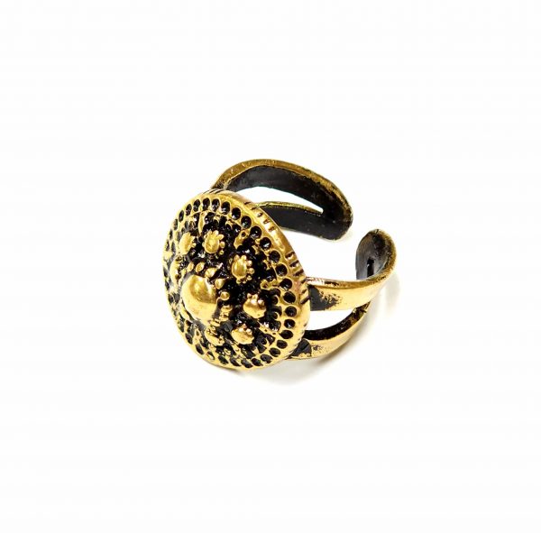 Hand Made Brass Ring Plated in Vintage Bronze - SKU# BRN-3054 - Image 4