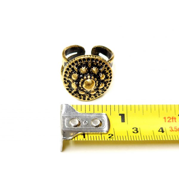 Hand Made Brass Ring Plated in Vintage Bronze - SKU# BRN-3054 - Image 3