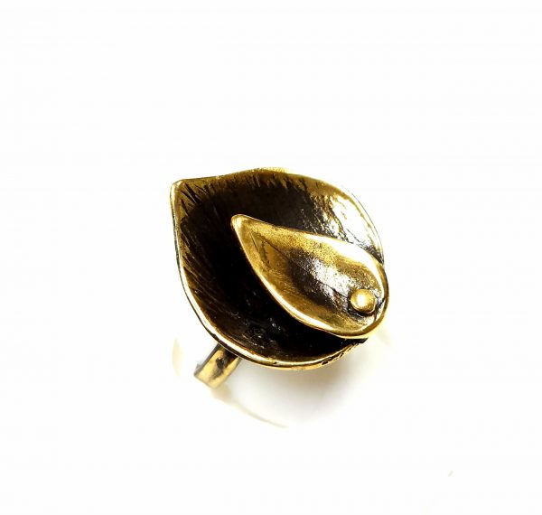 Hand Made Brass Ring Plated in Vintage Bronze - SKU# BRN-3069 - Image 2