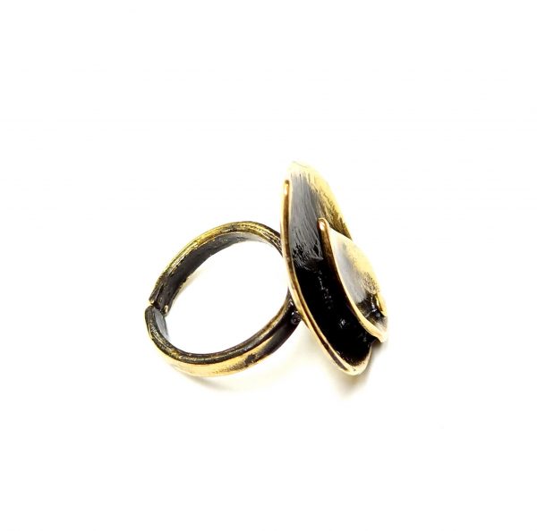 Hand Made Brass Ring Plated in Vintage Bronze - SKU# BRN-3069 - Image 5