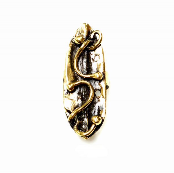Hand Made Brass Ring Plated in Vintage Bronze - SKU# BRN-3071 - Image 2