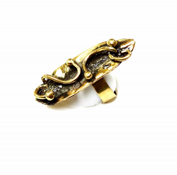Hand Made Brass Ring Plated in Vintage Bronze - SKU# BRN-3071 - Image 4