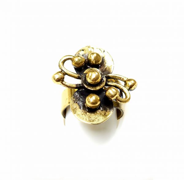 Hand Made Brass Ring Plated in Vintage Bronze - SKU# BRN-3074