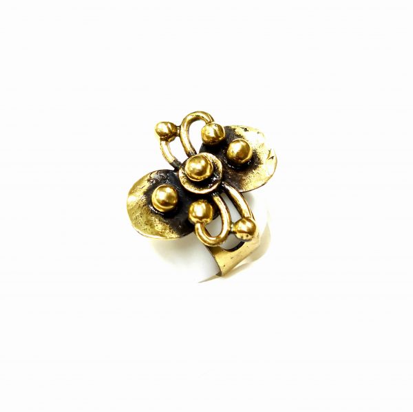 Hand Made Brass Ring Plated in Vintage Bronze - SKU# BRN-3074 - Image 2