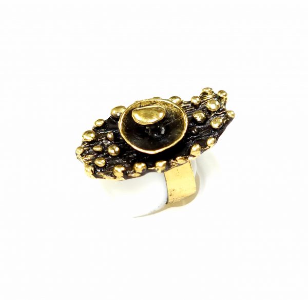 Hand Made Brass Ring Plated in Vintage Bronze - SKU# BRN-3077 - Image 4