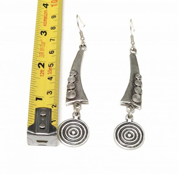 Hand Made Pewter Earrings - SKU# NE-1069 - Image 2