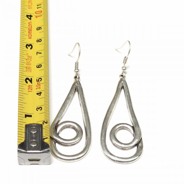 Hand Made Pewter Earrings - SKU# NE-1075 - Image 2