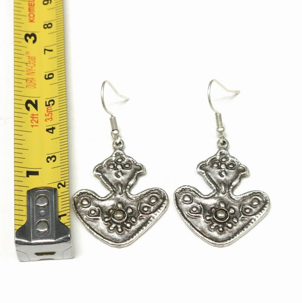 Hand Made Pewter Earrings - SKU# NE-1148 - Image 2