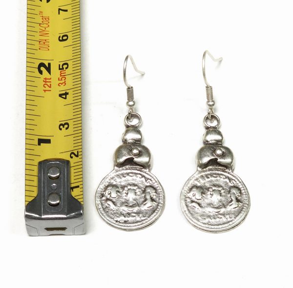 Hand Made Pewter Earrings - SKU# NE-1244 - Image 2
