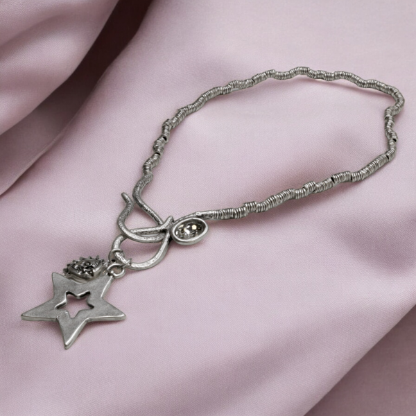 Hand Made Pewter Necklace - SKU# 1539-11 - Image 2