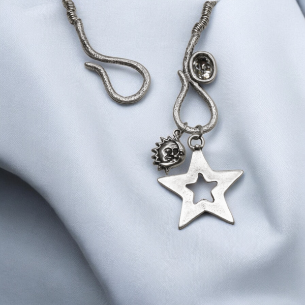 Hand Made Pewter Necklace - SKU# 1539-11 - Image 3