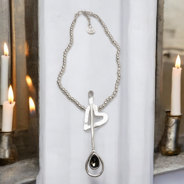 Hand Made Pewter Necklace -SKU# 1557-75G - Image 2