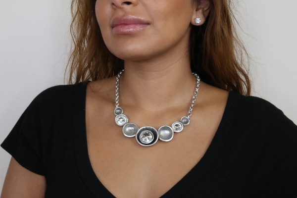 Hand Made Pewter Necklace - SKU# 1562-11 - Image 3