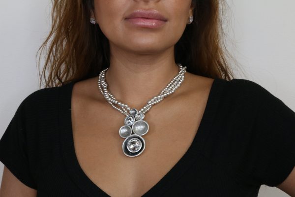 Hand Made Pewter Necklace - SKU# 1573-11 - Image 3