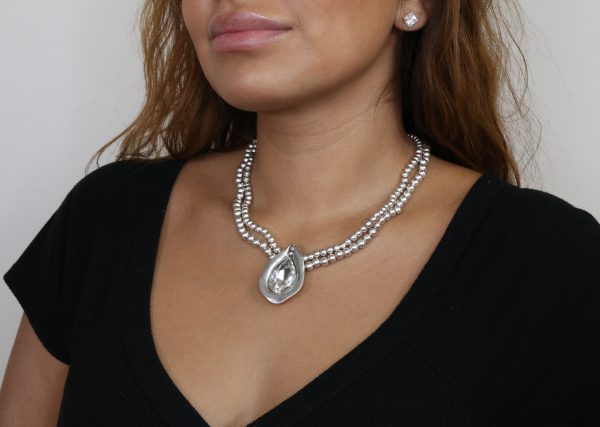 Hand Made Pewter Necklace - SKU# 1576-75G - Image 3