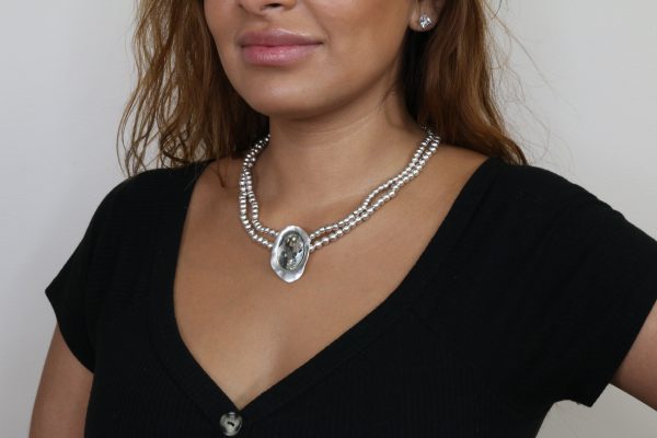 Hand Made Pewter Necklace - SKU# 1577-75G - Image 3