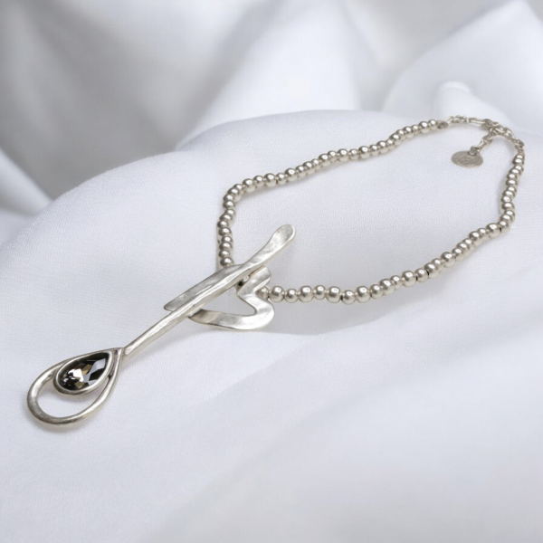 Hand Made Pewter Necklace -SKU# 1557-75G - Image 3