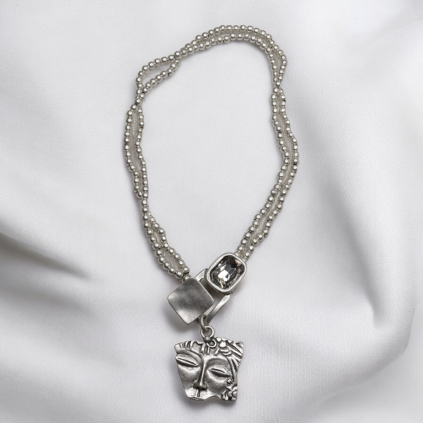 Hand Made Pewter Necklace - SKU# 1541-11 - Image 2