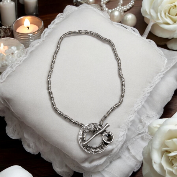 Hand Made Pewter Necklace - SKU# 1542-11 - Image 2