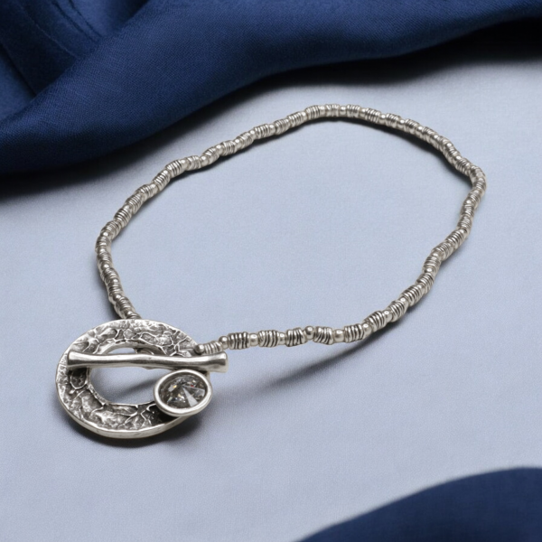 Hand Made Pewter Necklace - SKU# 1542-11 - Image 3