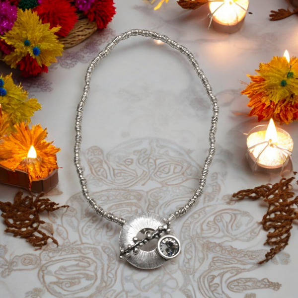 Hand Made Pewter Necklace - SKU# 1543-11 - Image 2