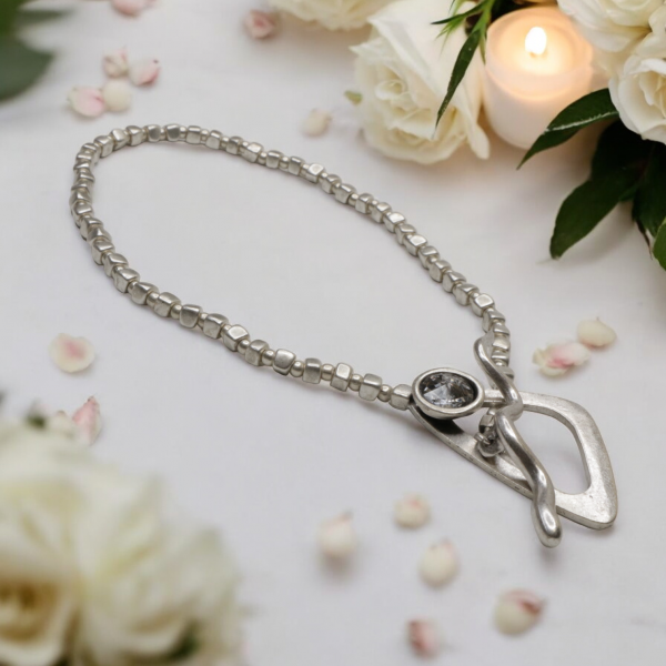 Hand Made Pewter Necklace - SKU# 1545-11 - Image 5