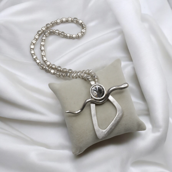 Hand Made Pewter Necklace - SKU# 1545-11 - Image 3
