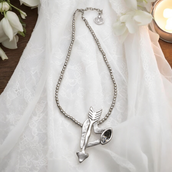 Hand Made Pewter Necklace - SKU# 1552-11 - Image 2