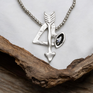 Hand Made Pewter Necklace -SKU# 1552-75G
