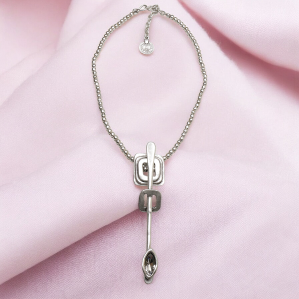 Hand Made Pewter Necklace - SKU# 1558-11 - Image 2