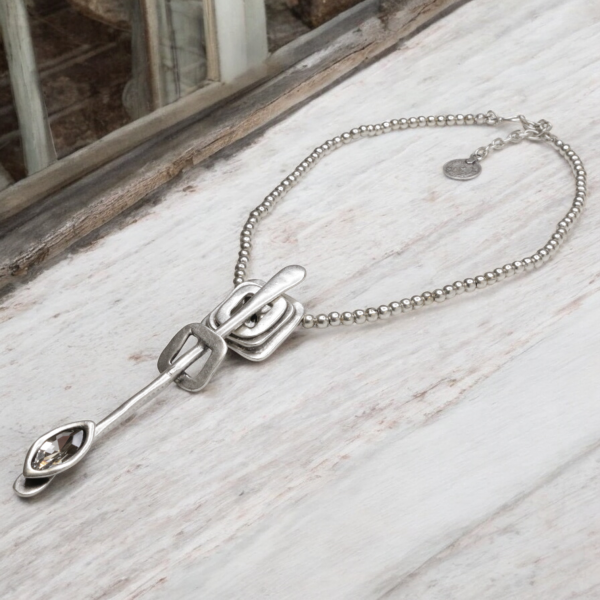 Hand Made Pewter Necklace - SKU# 1558-11 - Image 4
