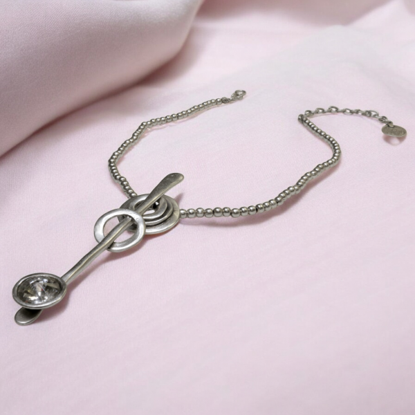 Hand Made Pewter Necklace - SKU# 1559-11 - Image 4