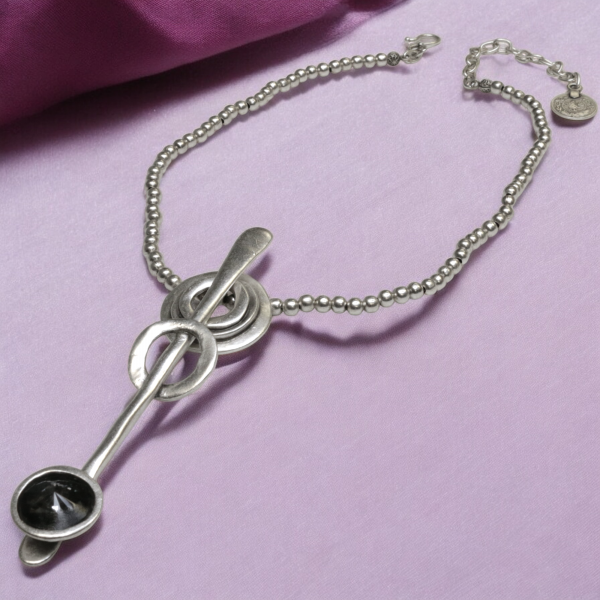 Hand Made Pewter Necklace - SKU# 1559-75G - Image 4