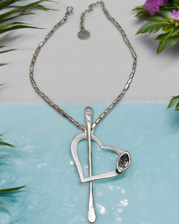 Hand Made Pewter Necklace - SKU# 1563-11 - Image 2