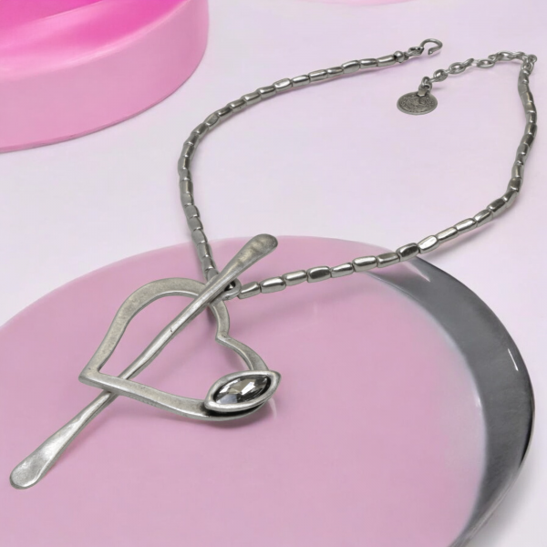 Hand Made Pewter Necklace - SKU# 1563-11 - Image 4