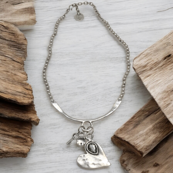 Hand Made Pewter Necklace - SKU# 1564-11 - Image 2