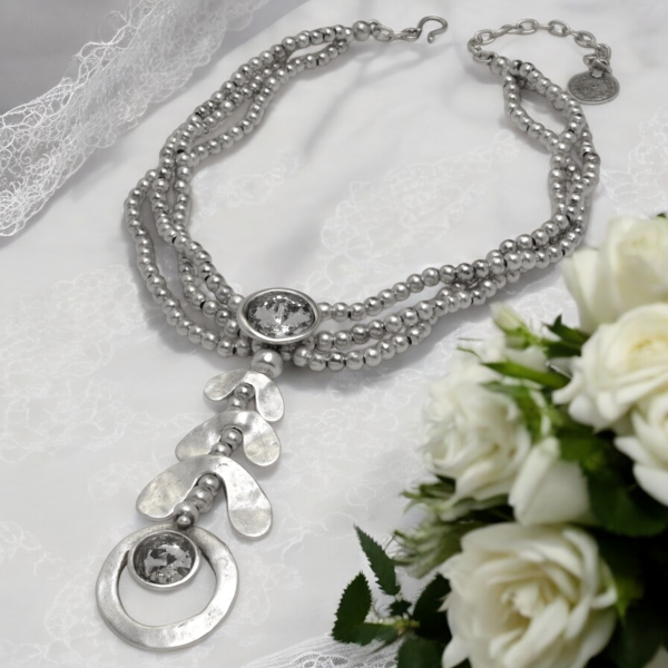 Hand Made Pewter Necklace - SKU# 1565-11 - Image 3