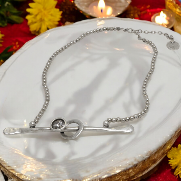 Hand Made Pewter Necklace - SKU# 1567-11 - Image 4