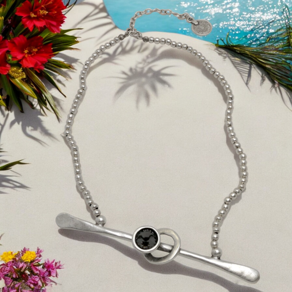 Hand Made Pewter Necklace - SKU# 1567-75G - Image 2