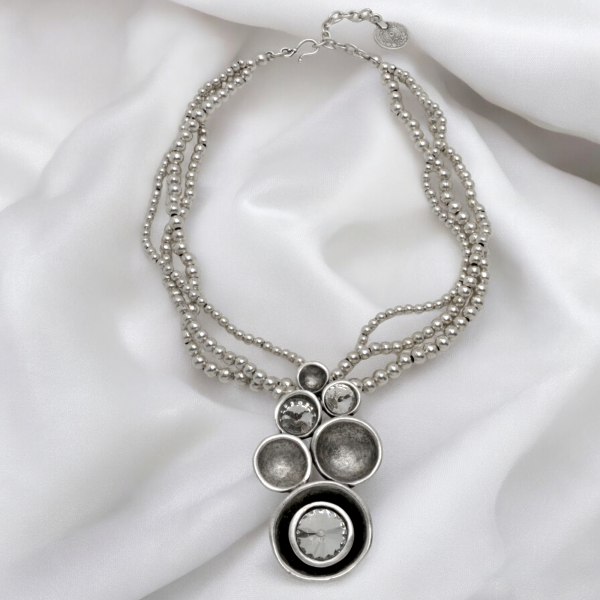 Hand Made Pewter Necklace - SKU# 1573-11 - Image 2