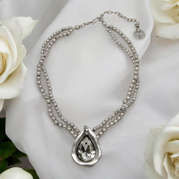 Hand Made Pewter Necklace - SKU# 1576-11 - Image 2