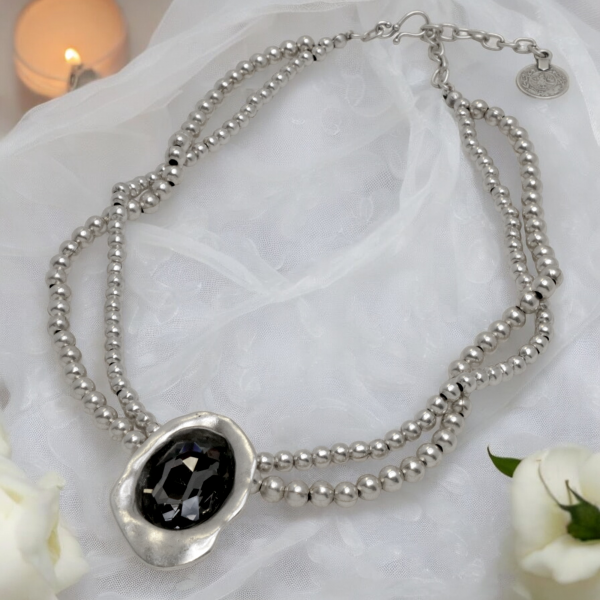 Hand Made Pewter Necklace - SKU# 1577-75G - Image 4