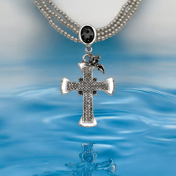 Hand Made Pewter Necklace - SKU# 1581-75G - Image 2