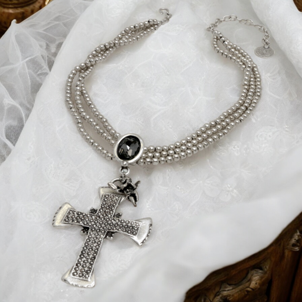Hand Made Pewter Necklace - SKU# 1581-75G - Image 4