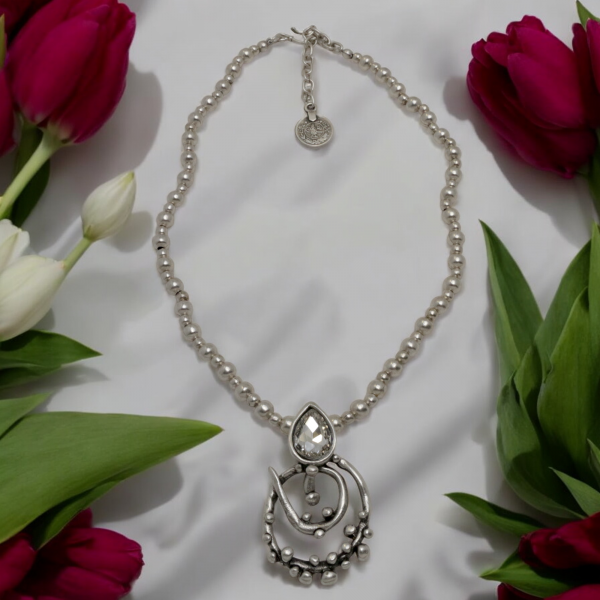 Hand Made Pewter Necklace - SKU# 1586-11 - Image 2