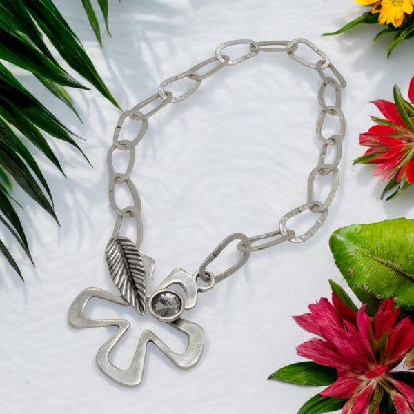 Hand Made Pewter Necklace - SKU# 1589-11 - Image 2